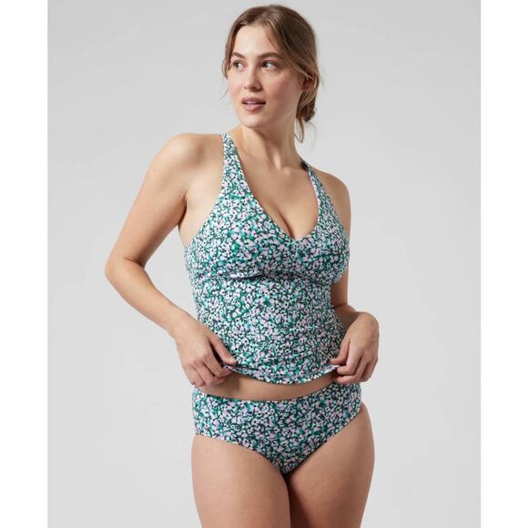NWT Athleta Plunge Tankini - XS D/DD - camo flora gables - XS D-DD - Picture 1 of 3